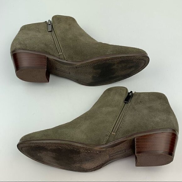 Crown vintage Tabitha ankle bootie 9.5 taupe suede - Picture 6 of 11